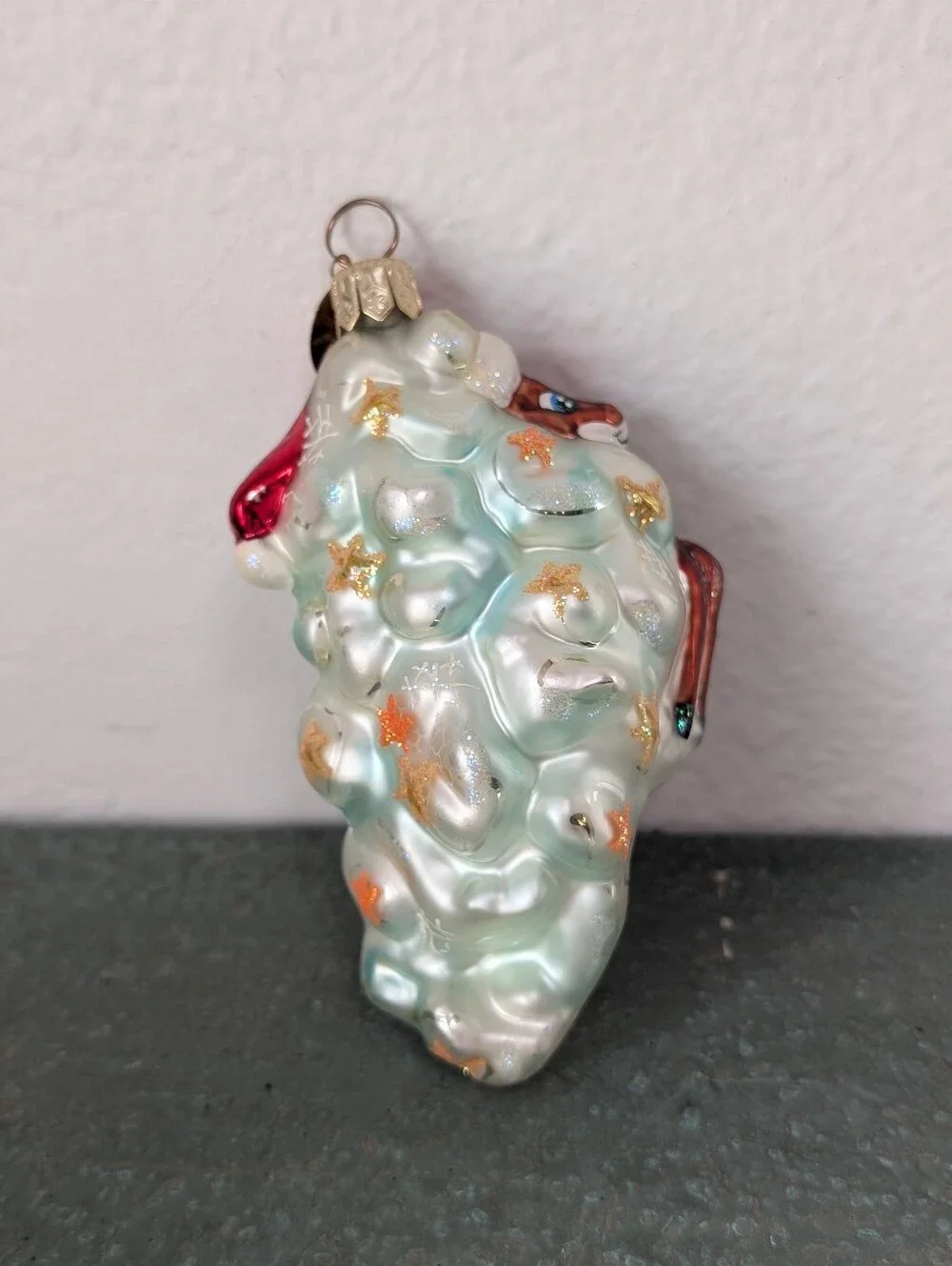 Radko DASH-HER Flying Reindeer Dasher Glass Christmas Ornament 00-991-0